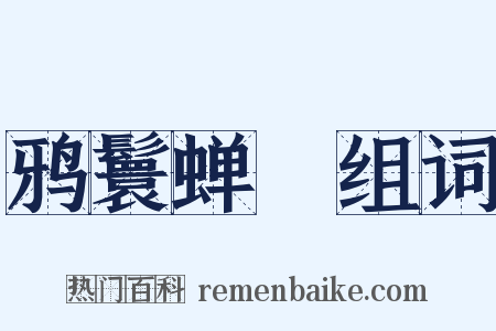 鸦鬟蝉髢组词是什么意思的图片